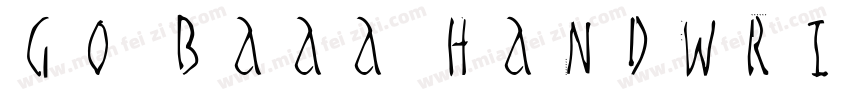 Go Baaa Handwritten字体转换
